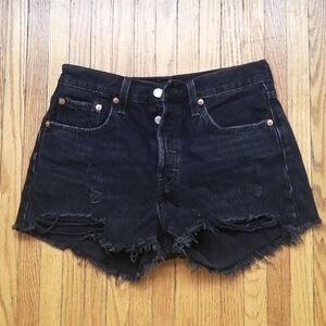 Black size 27 501 cutoff shorts like new
